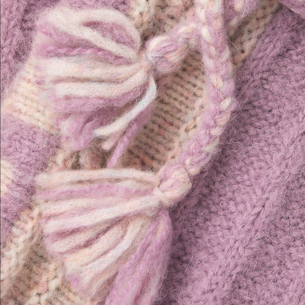 NWT LOVESHACKFANCY Jogger Chunky Bauble‎ Knit Ribbed Alpaca/Wool Lounge Pants M - Picture 16 of 16